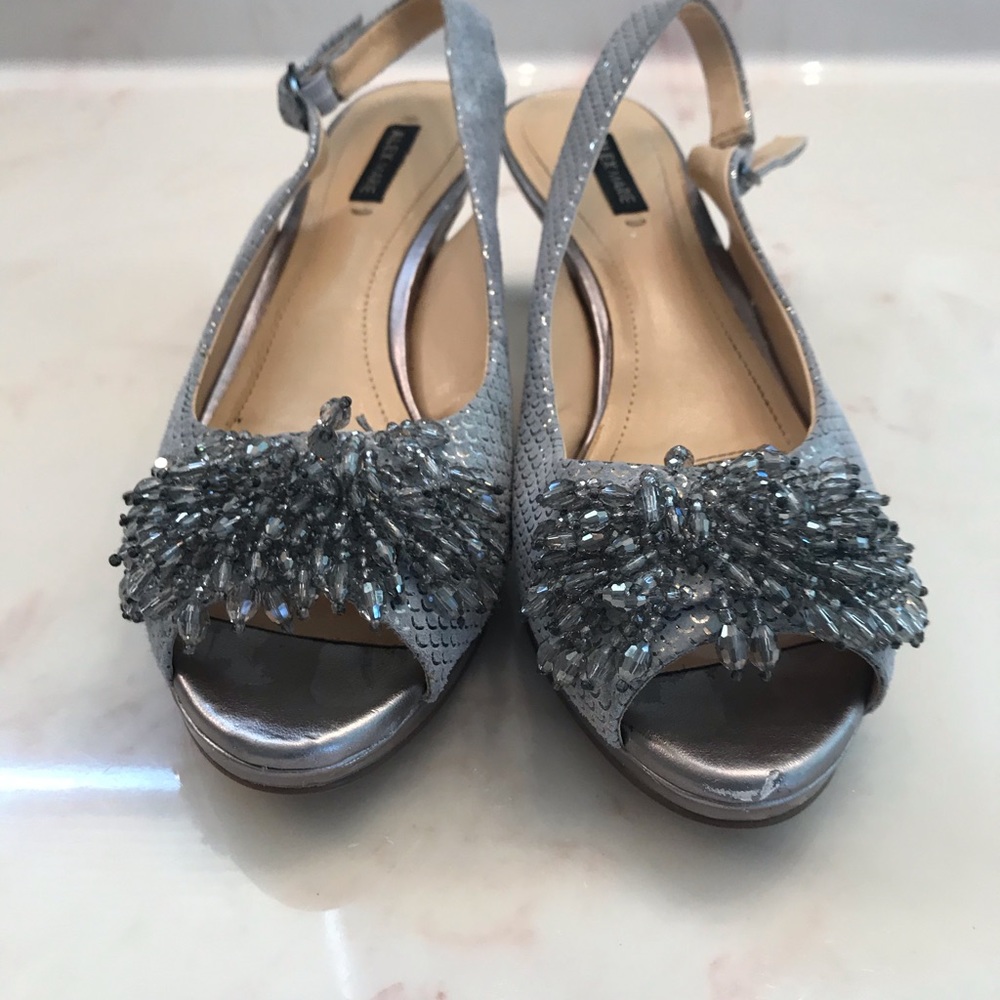 Alex Marie Jeweled Peep-Toe Pumps